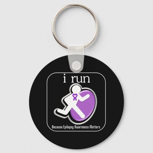 i Run Because Epilepsy Matters Keychain