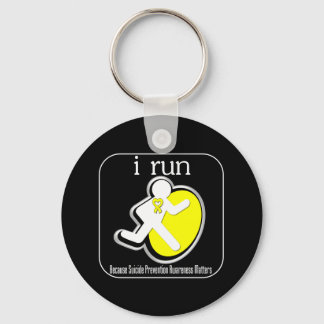 i Run Because Suicide Prevention Matters Keychain