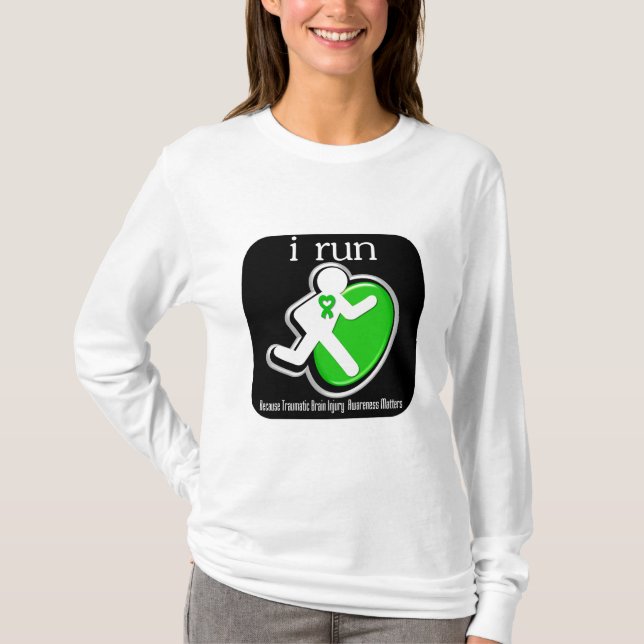 i Run Because Traumatic Brain Injury Matters T-Shirt (Front)