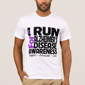 I Run For Alzheimers Disease Awareness T-Shirt