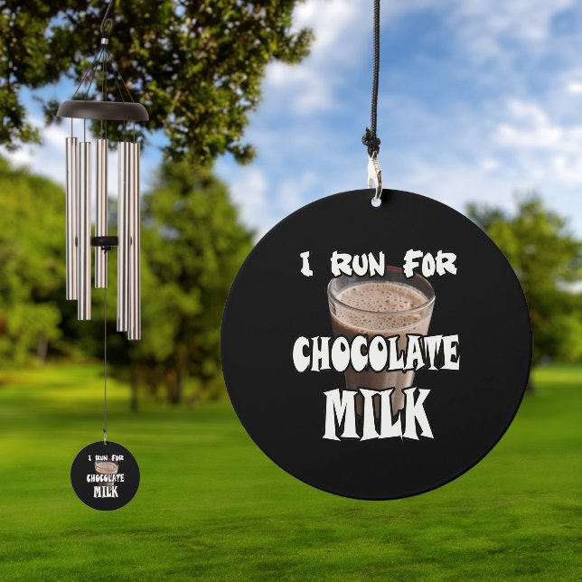 I Run for Chocolate Milk Running Wind Chime (Outdoor)