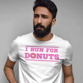 I run for donuts | Pink | Fun quote about running T-Shirt
