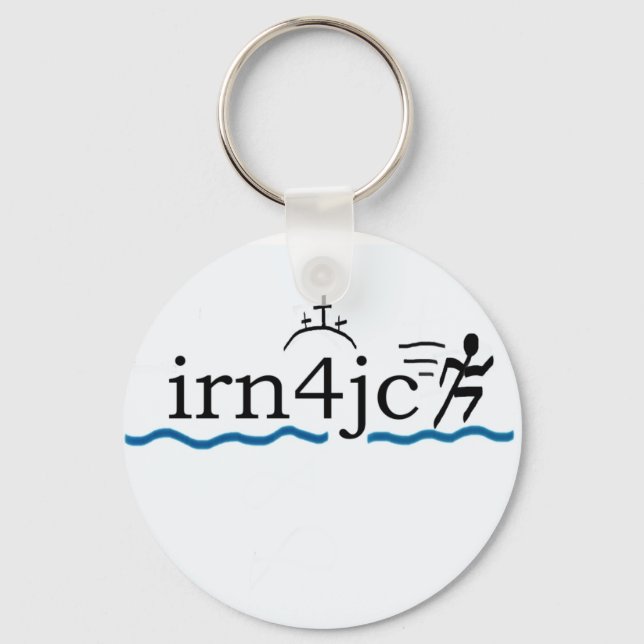 I Run For Jesus (Crosses) Keychain (Front)