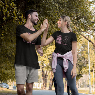 I Run For My Friend Pink Ribbon T-Shirt