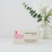 I run like a girl business card (Standing Front)