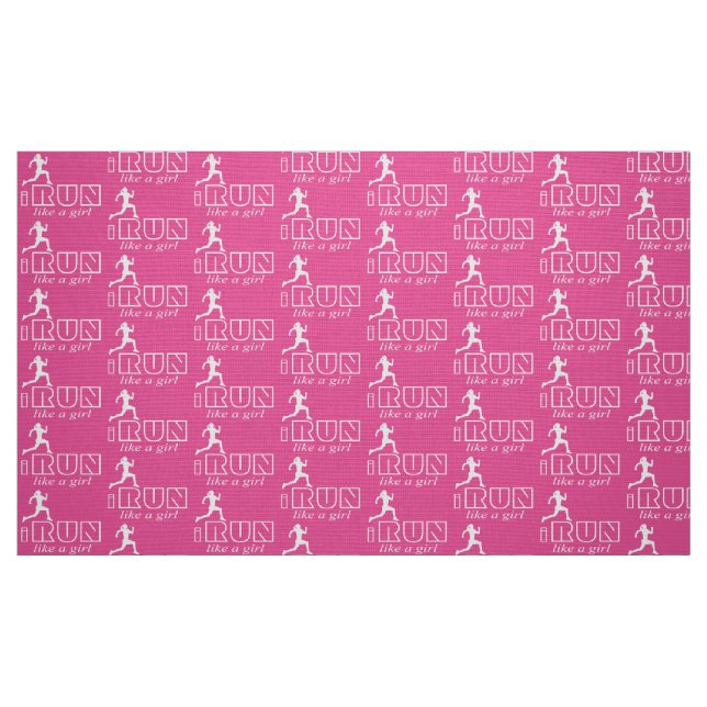 I run like a girl fabric (Fat Quarter)
