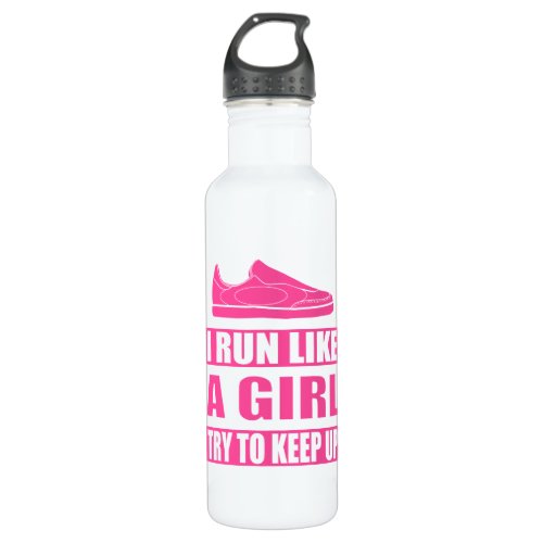 I Run Like a Girl Water Bottle