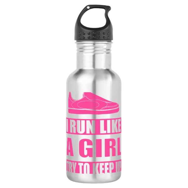 I Run Like a Girl Water Bottle (Front)