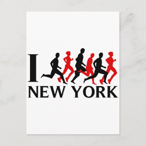 I RUN NEW YORK POSTCARD