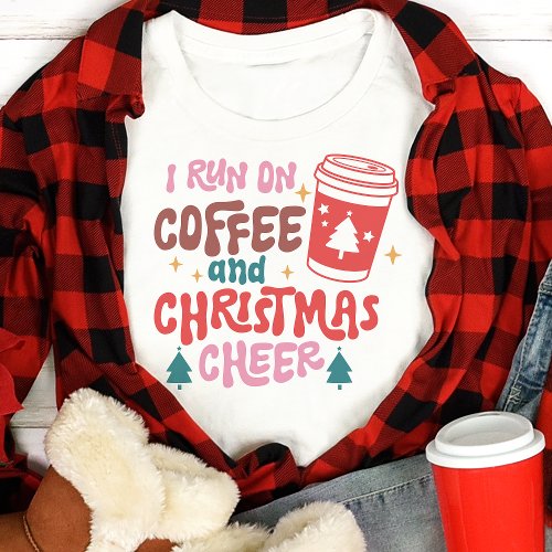 I Run On Coffee and Christmas Cheer Tri_Blend Shirt