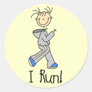 I Run T-shirts and Gifts Classic Round Sticker