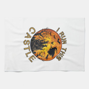 I run This  Halloween Haunted Castle (2)_1 Kitchen Towel