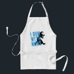 I Run with Nuns Adult Apron<br><div class="desc">This funny,  quirky graphic reads "I run with nuns".</div>
