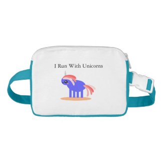 I Run With Unicorns Waist Bag