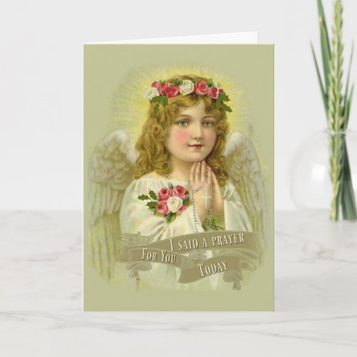 I SAID A PRAYER FOR YOU TODAY ANGEL ROSARY CARD