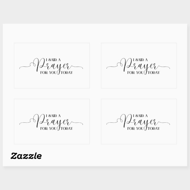 I Said a Prayer for You Today Rectangular Sticker (Sheet)