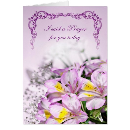 I said a prayer for you with alstromeria lilies (Front)