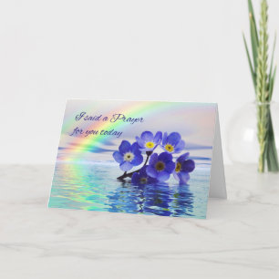 I said a prayer for you with forget-me-not flowers card