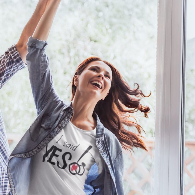 I Said Yes Bride to the Engagement T-Shirt (Creator Uploaded)
