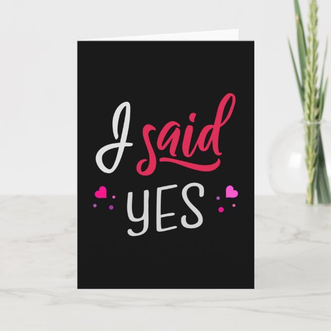 I said yes card (Front)