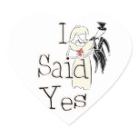 I Said Yes Heart Sticker