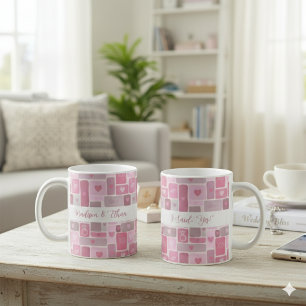 I Said Yes Pink Engagement Modern Script Coffee Mug