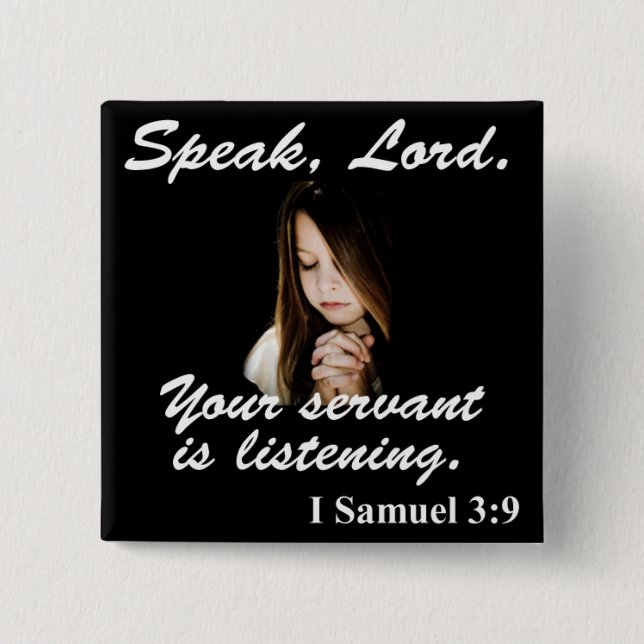 I Samuel 3:9 button (Front)