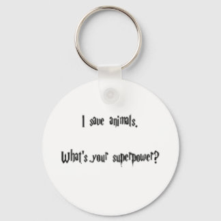 I Save Animals Keychain