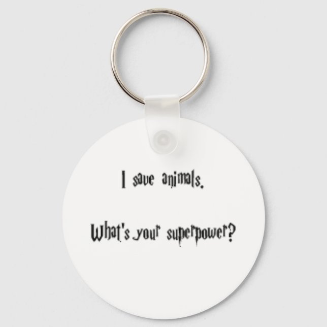 I Save Animals Keychain (Front)