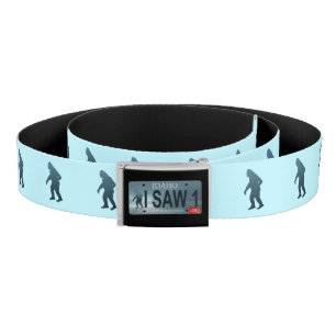"I Saw 1" Sasquatch License Plate Belt