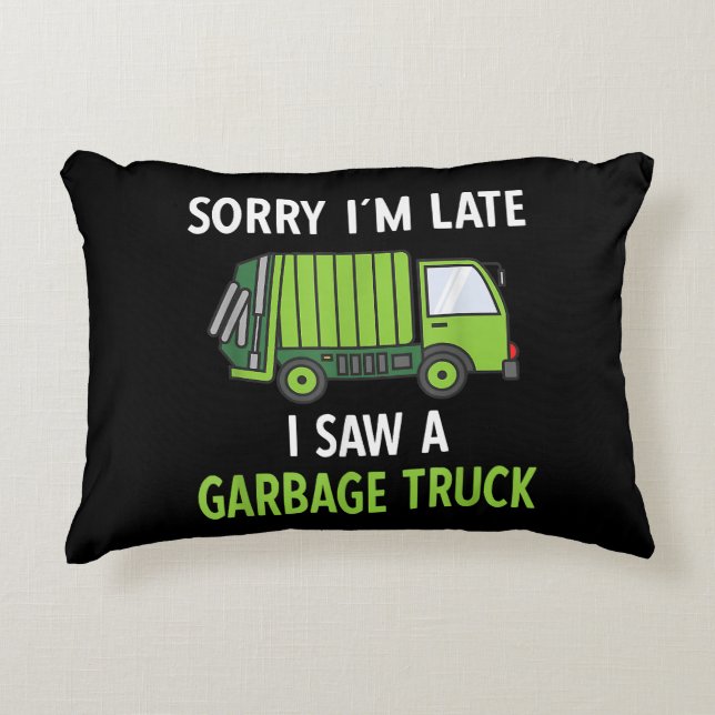 I Saw a Garbage Truck Costume  Recycling Garbage Accent Pillow (Front)