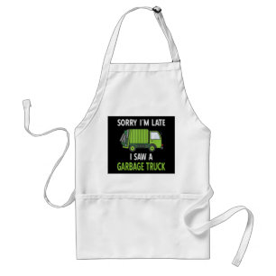 I Saw a Garbage Truck Costume Recycling Garbage Adult Apron