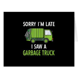 I Saw a Garbage Truck Costume Recycling Garbage Cards