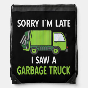 I Saw a Garbage Truck Costume Recycling Garbage Drawstring Bag