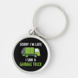 I Saw a Garbage Truck Costume Recycling Garbage Keychain