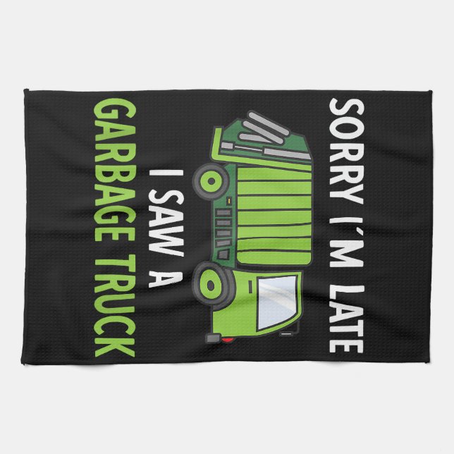 I Saw a Garbage Truck Costume  Recycling Garbage Kitchen Towel (Horizontal)