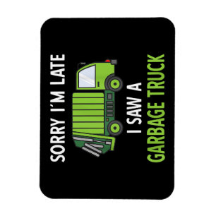 I Saw a Garbage Truck Costume Recycling Garbage Magnet