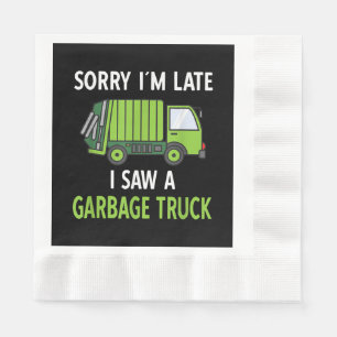 I Saw a Garbage Truck Costume  Recycling Garbage Napkins