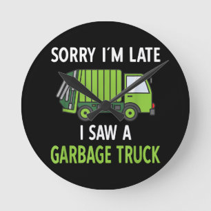 I Saw a Garbage Truck Costume  Recycling Garbage Round Clock