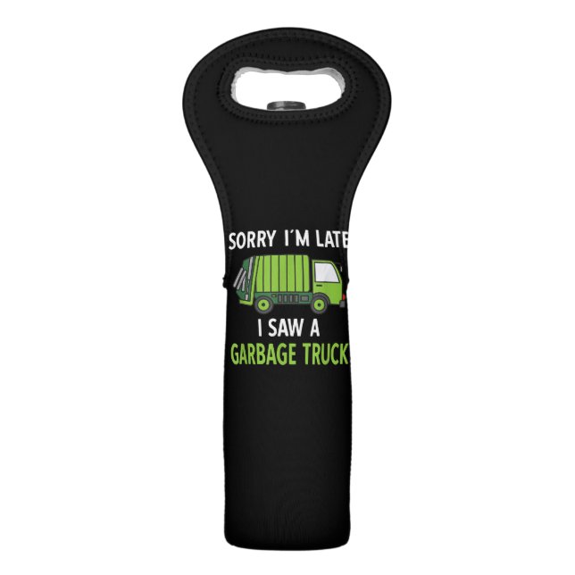 I Saw a Garbage Truck Costume  Recycling Garbage Wine Bag (Front)