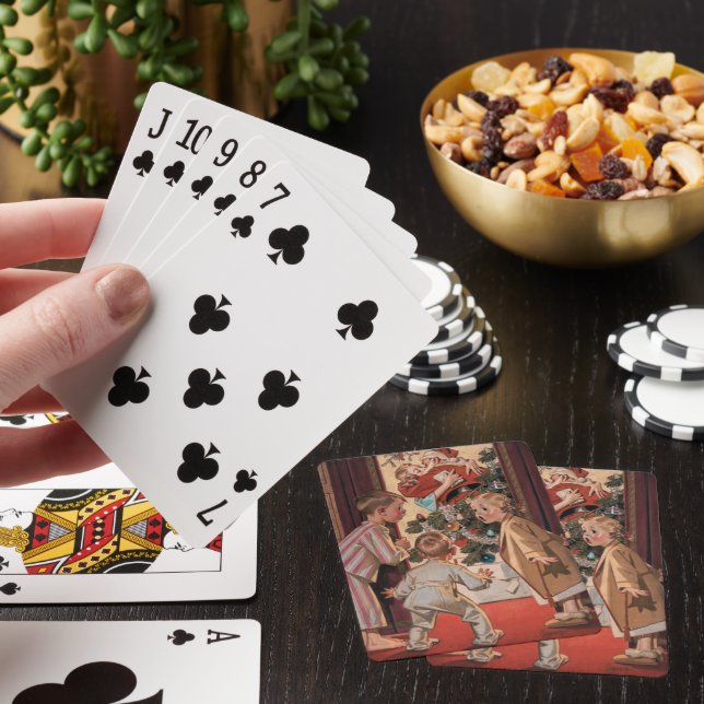 I saw Mommy Kissing Santa Claus Christmas Holiday Poker Cards (In Situ)