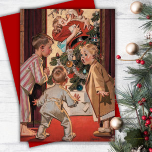 I saw Mommy Kissing Santa Claus Custom Christmas Holiday Card
