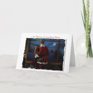 I saw Mommy kissing Santa Clause Holiday Card
