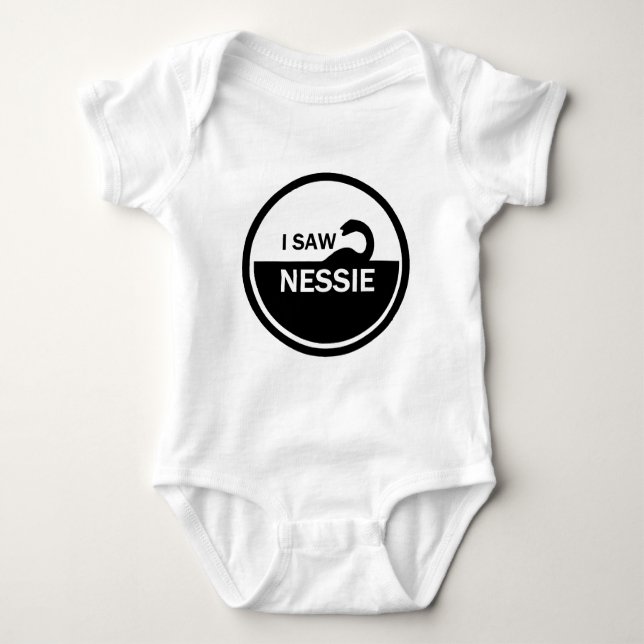 I SAW NESSIE - LOCH NESS MONSTER BABY BODYSUIT (Front)