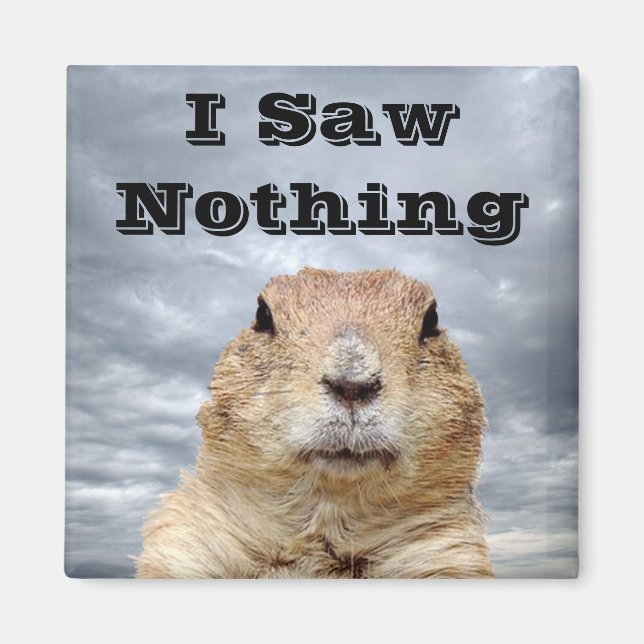 I Saw Nothing on Groundhog Day Magnet (Front)