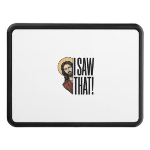 I Saw That Funny Religious Peek Graphic Design_1 Hitch Cover