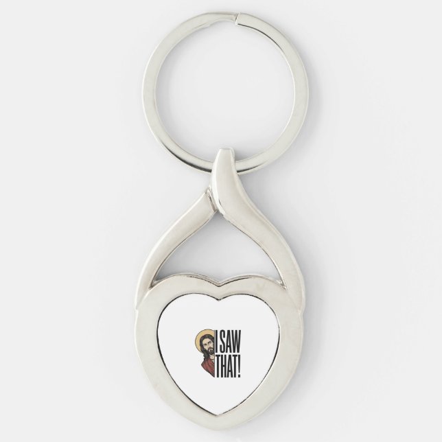 I Saw That Funny Religious Peek Graphic Design_1 Keychain (Front)
