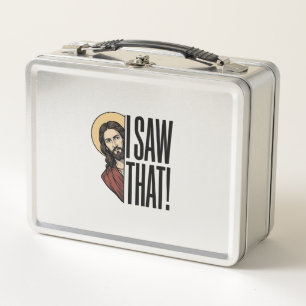 I Saw That Funny Religious Peek Graphic Design_1 Metal Lunch Box