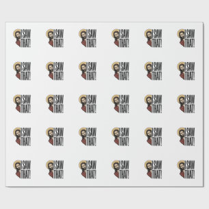 I Saw That Funny Religious Peek Graphic Design_1 Wrapping Paper