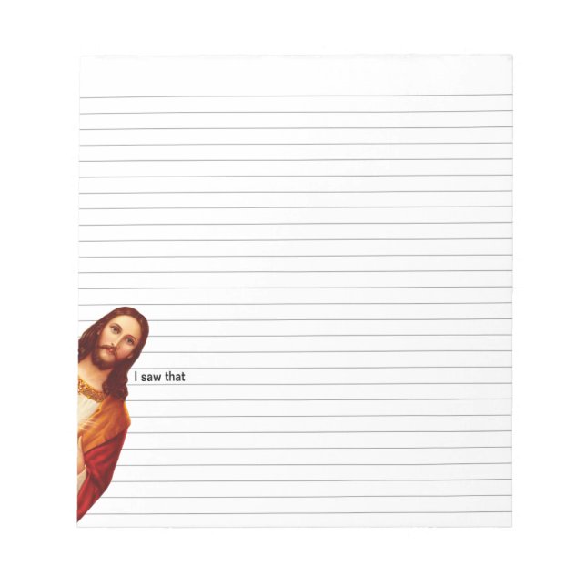 I Saw That Jesus Lined Notepad (Front)